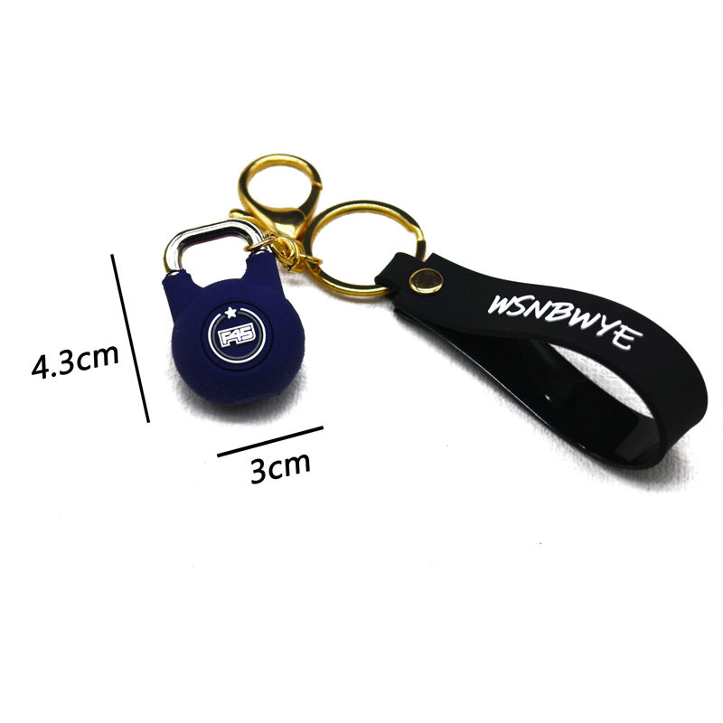 3D kettlebell model keychain rubber key chains custom Llavero con pesas rusas