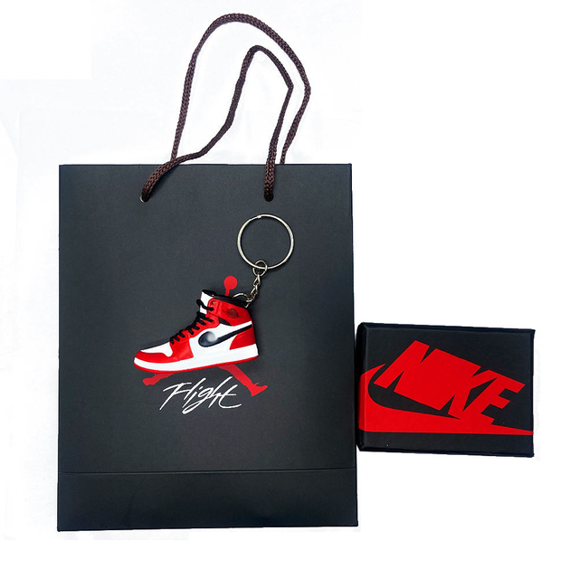 high quality custom designer sneaker key chain new model minin basketball sneakers sets with box keychains