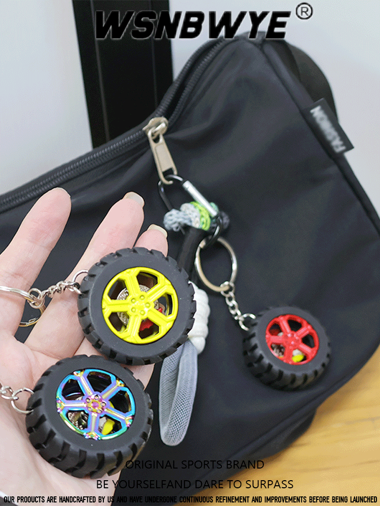 Customized Designer Gift Business Rubber Hankook Keyring Tire Tire-shaped Key Ring Wheel Tyre Rubber Wheel Tire Keychain