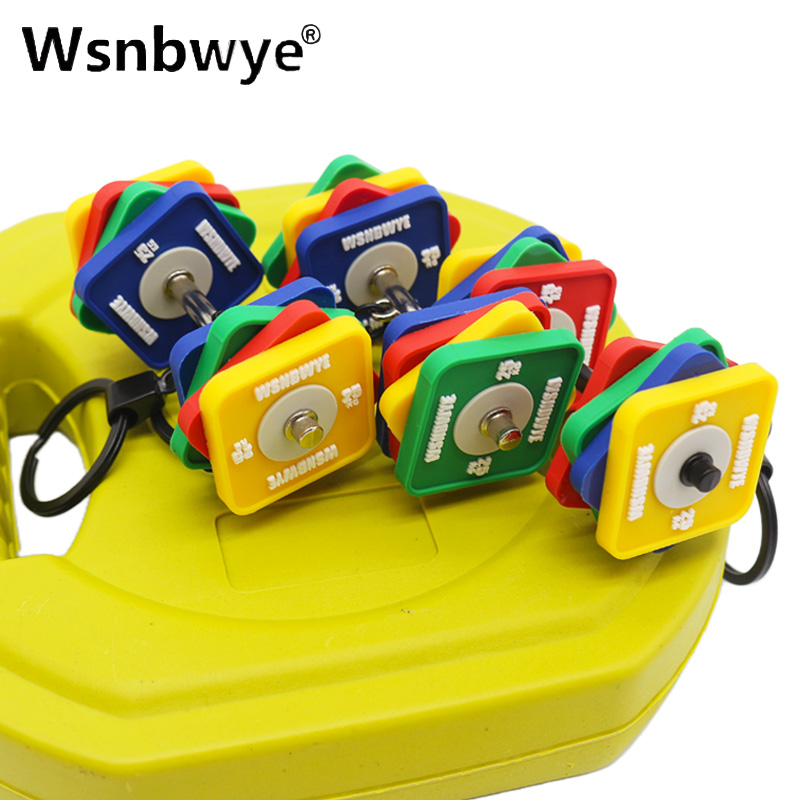 1pc Wsnbwye cute and fashionable new square rubber fitness peripheral barbell keychain fitness equipment dumbbell barbell key chain combination outdoor peripheral barbell keychain suitable for travel 
