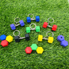 Personalised Gym Fitness Promo Gift Keyholder Fitness Custom 3d Rubber Llaveros Goma De Pesas Mini Dumbbell Barbell Keychain