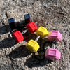 Home Gym Rubber Hex Dumbbell Sets LB Size KG Size Colored Custom-designed Rubber Hexagonal dumbbell Keychain