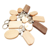 Laser Logo Engrave Custom Blank Wood Keychain