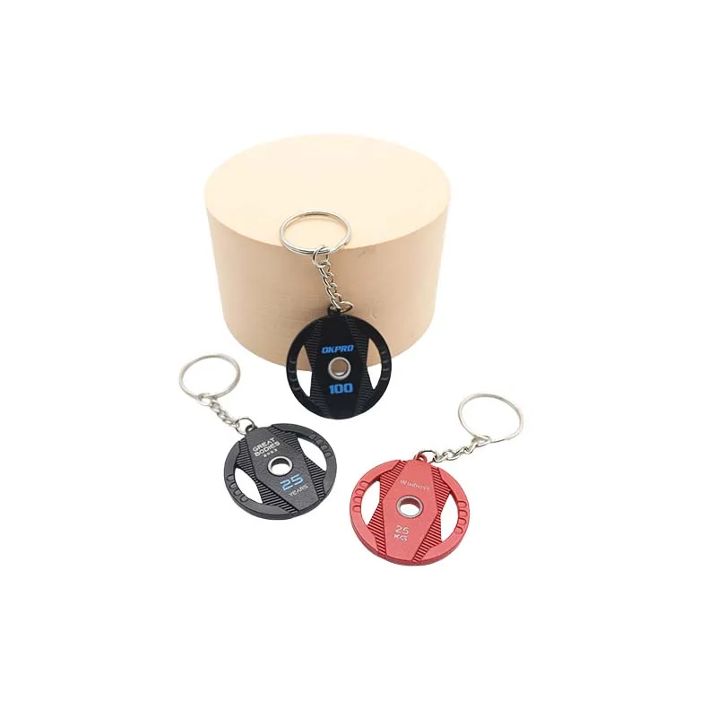 Wsnbwye Bumper Plates Holder DIY Sublimation Anime 3D Llaveros CHAVEIRO 2.5kg Weight Plates Techno Gym Key Chain