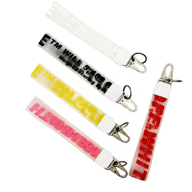 Wsnbwye lanyard with safety breakaway Keychain Strap Polyester Keychain Nylon Motorcycle Keychain lanyard attachment