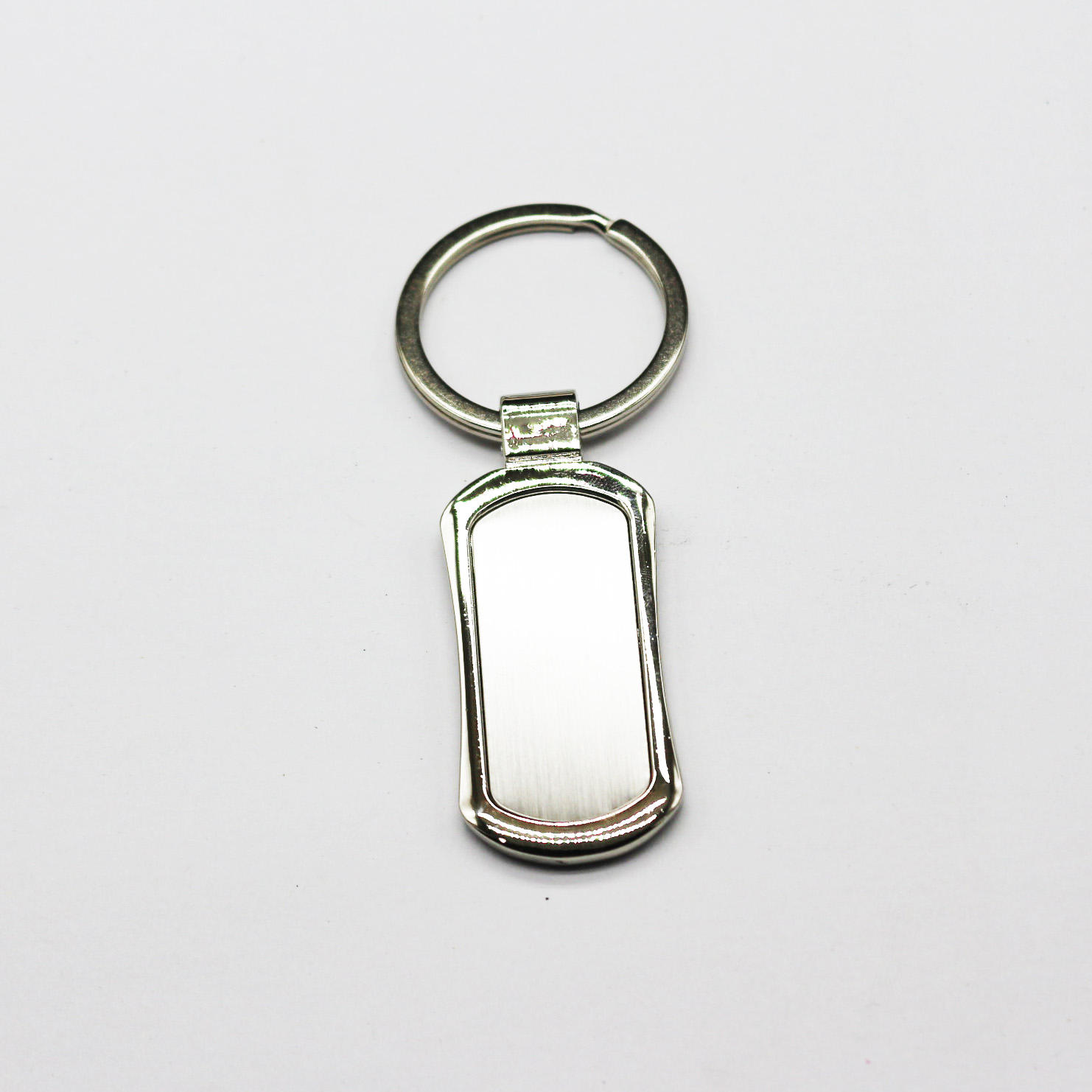 Custom Logo Mini Mirror Keyring Stainless Steel Mirror Metal Blank Keychain Metal Keychain