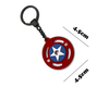 2D Barbell Keychain Star Logo Soft Rubber Keychain Custom Keyring