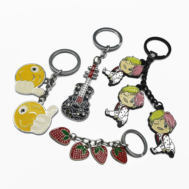 Custom Logo Mini Cute Boy Keyring Zinc Alloy Metal Doll Character Keychain Metal Keychain