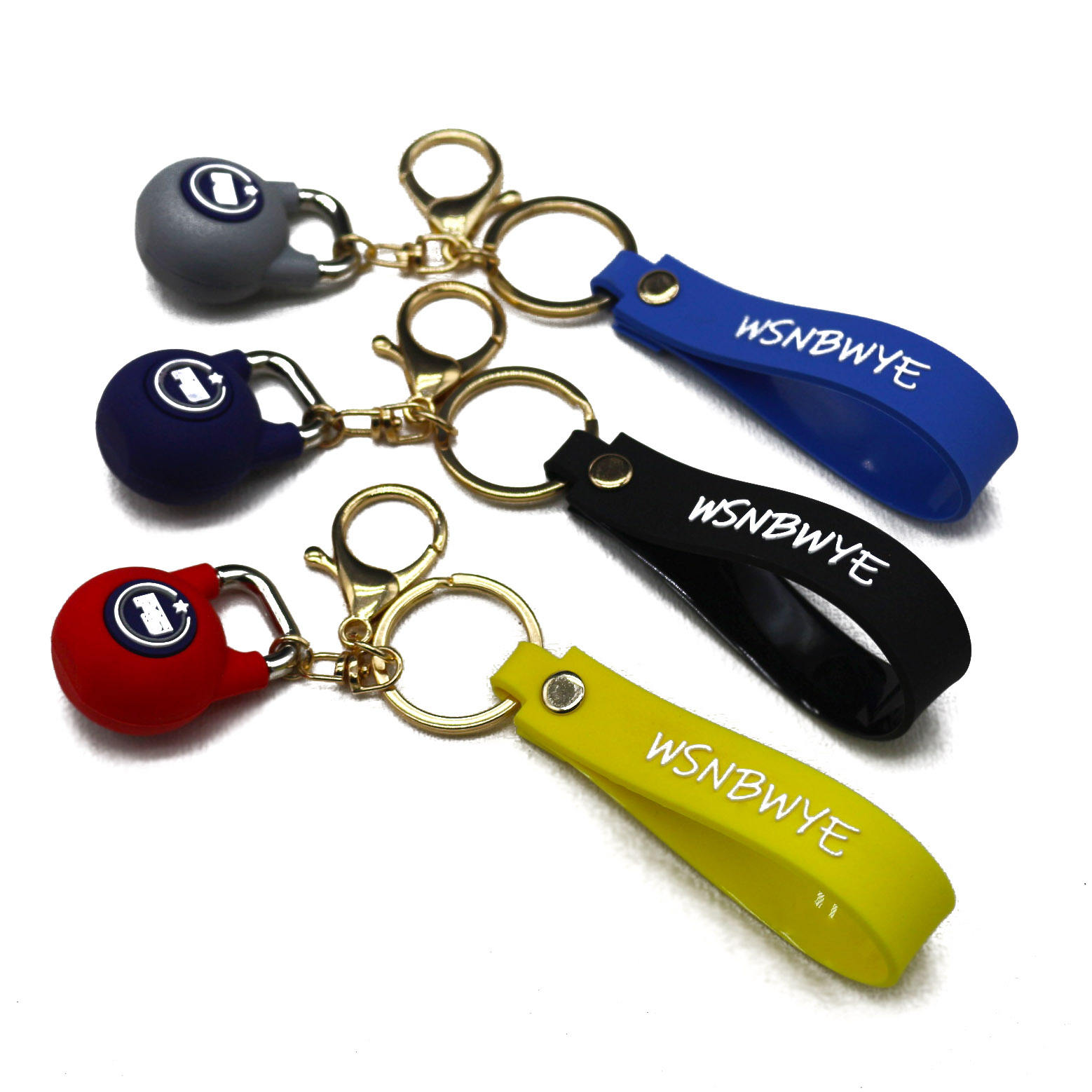 3D kettlebell model keychain rubber key chains custom Llavero con pesas rusas