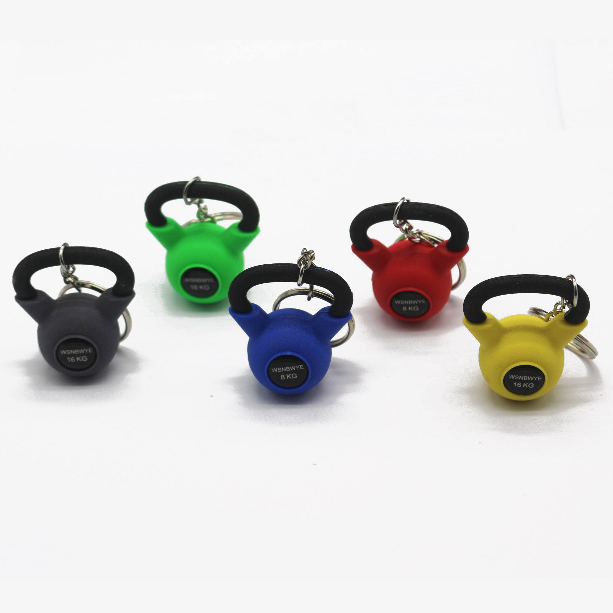 PVC 3D Kettlebell Ball Keychain Rubber Key Chains Custom Logo llavero 3D