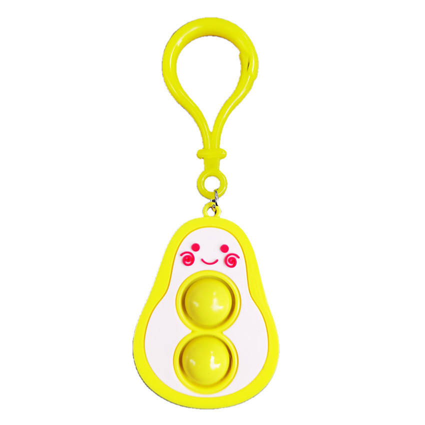 Avocado Bubble Fun Children's Toy Decompression Toys Pendant Avocado Silicone Keychain Avocado