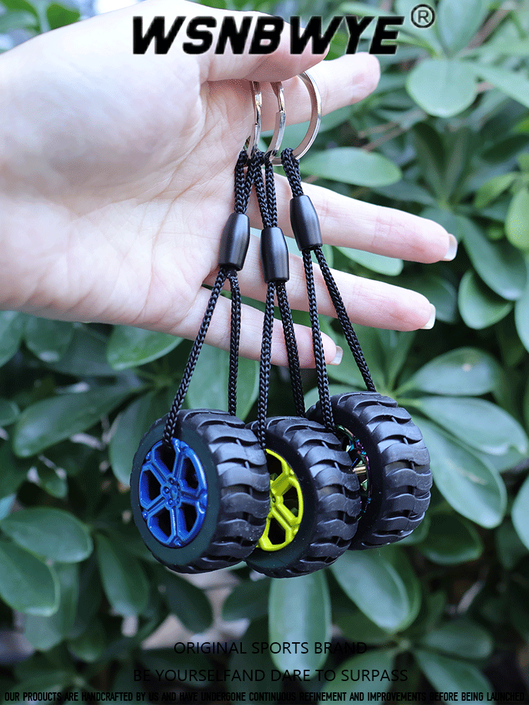 One Wheel Unicycle Electric Mouse Wheel Rotary Encoder Tire-shaped Key Ring Wheel Tyre Keyring Rubber Keychain