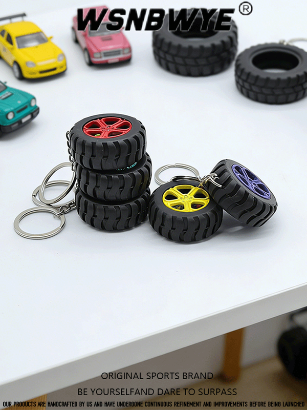 Customized Designer Gift Business Rubber Hankook Keyring Tire Tire-shaped Key Ring Wheel Tyre Rubber Wheel Tire Keychain