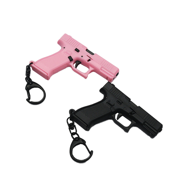 Custom Gun Keychain Mini Pistol Shape Tactical Keychain Plastic Key Ring Holder Portable Key Chain