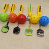 3D mini racket keychain Llaveros carbon resin gift custom logo enamel paddle accessories shovel pickpocket keychain
