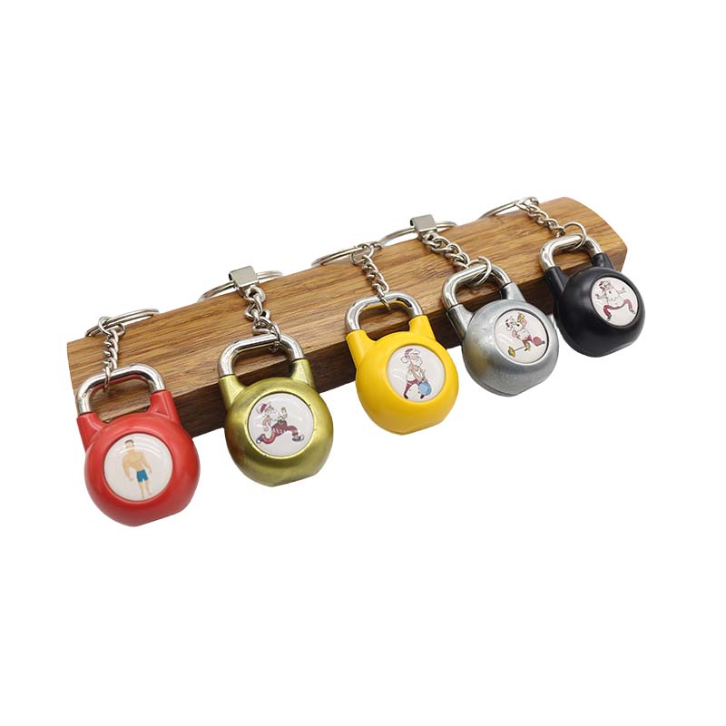  Mini metal kettlebell keychain: a unique and creative work