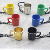 Fashion Souvenir Crafts Coffee Series Mini 3D Coffee Cup Pot Mug Keychain Promotion Gift Metal keychain