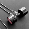 1pc Wsnbwye Fashion Accessories Mini Fitness Peripheral Metal Dumbbell Keychain Pendant Barbell Dual-purpose Weightlifting Fitness Simple Style Trendy Gift Options