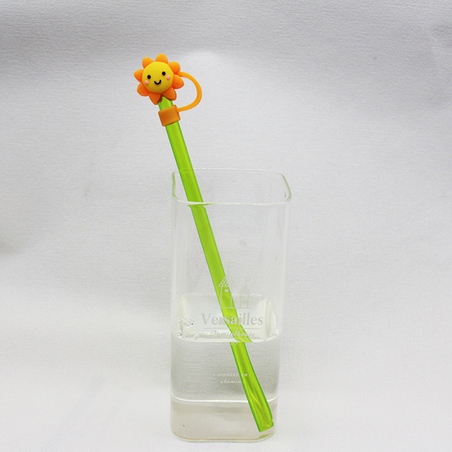 Cartoon Eco-friendly Reuse Straw Customized Silicone Baby Straw