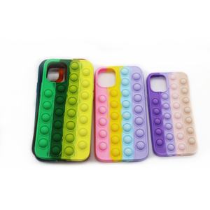 Funny Stress Relief Silicone Toy Phone Case Keychain