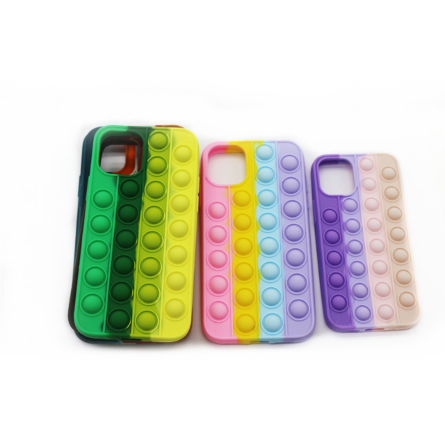 Funny Stress Relief Silicone Toy Phone Case Keychain