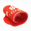 Red Custom Tabletop Decorative Mat Polygonal Bar Mat