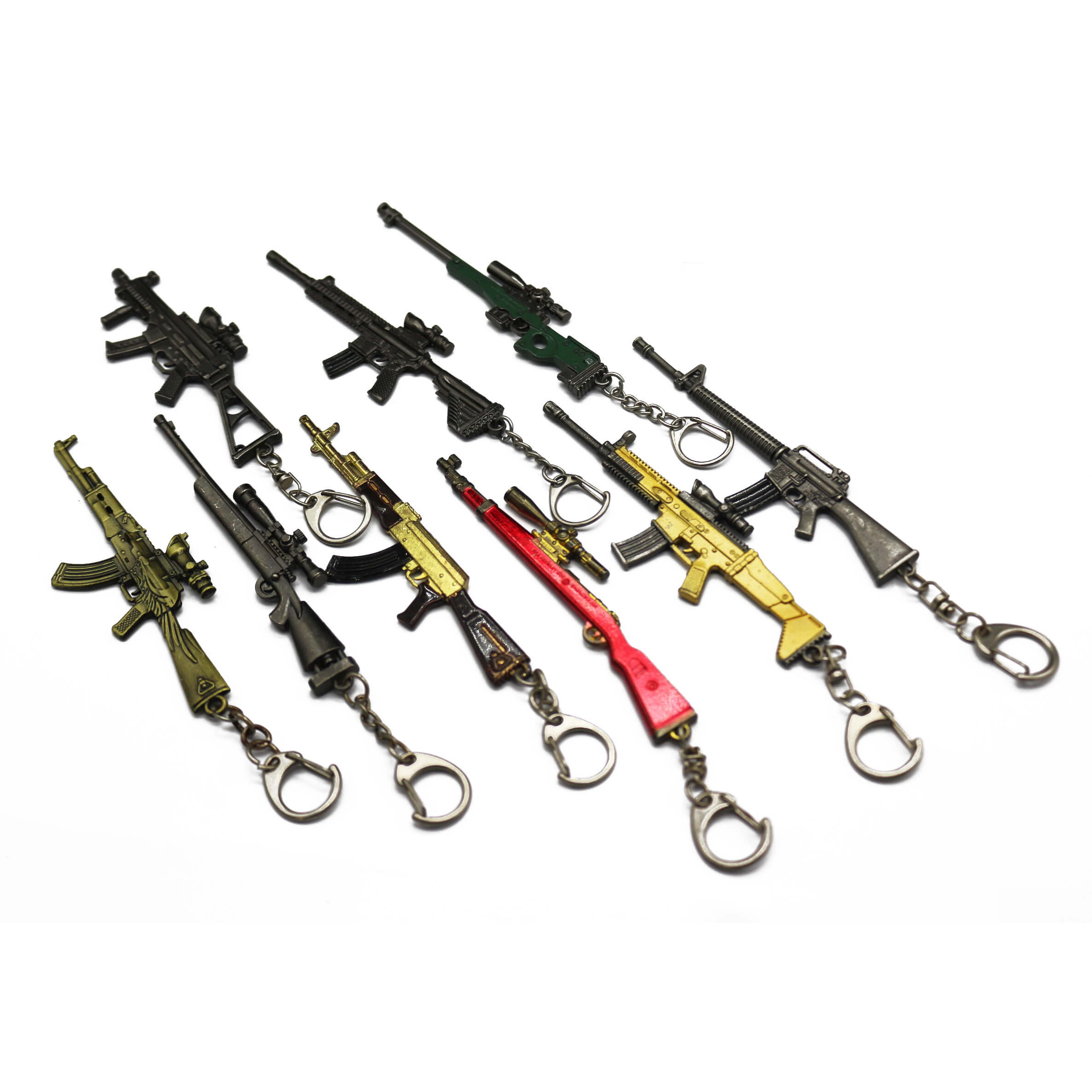 Luxury Metal Keychain Custom Simulation Pistol Gun Keychain
