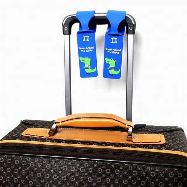 2D Logo Soft Pvc Rubber Travel Airplane Suitcase Luggage Name Tag