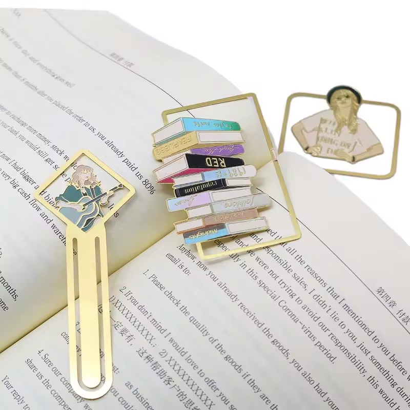 Wsnbwye Butterfly Metal Glowing Bookmark DIY Sublimation Animation Metal Bookmark Retro