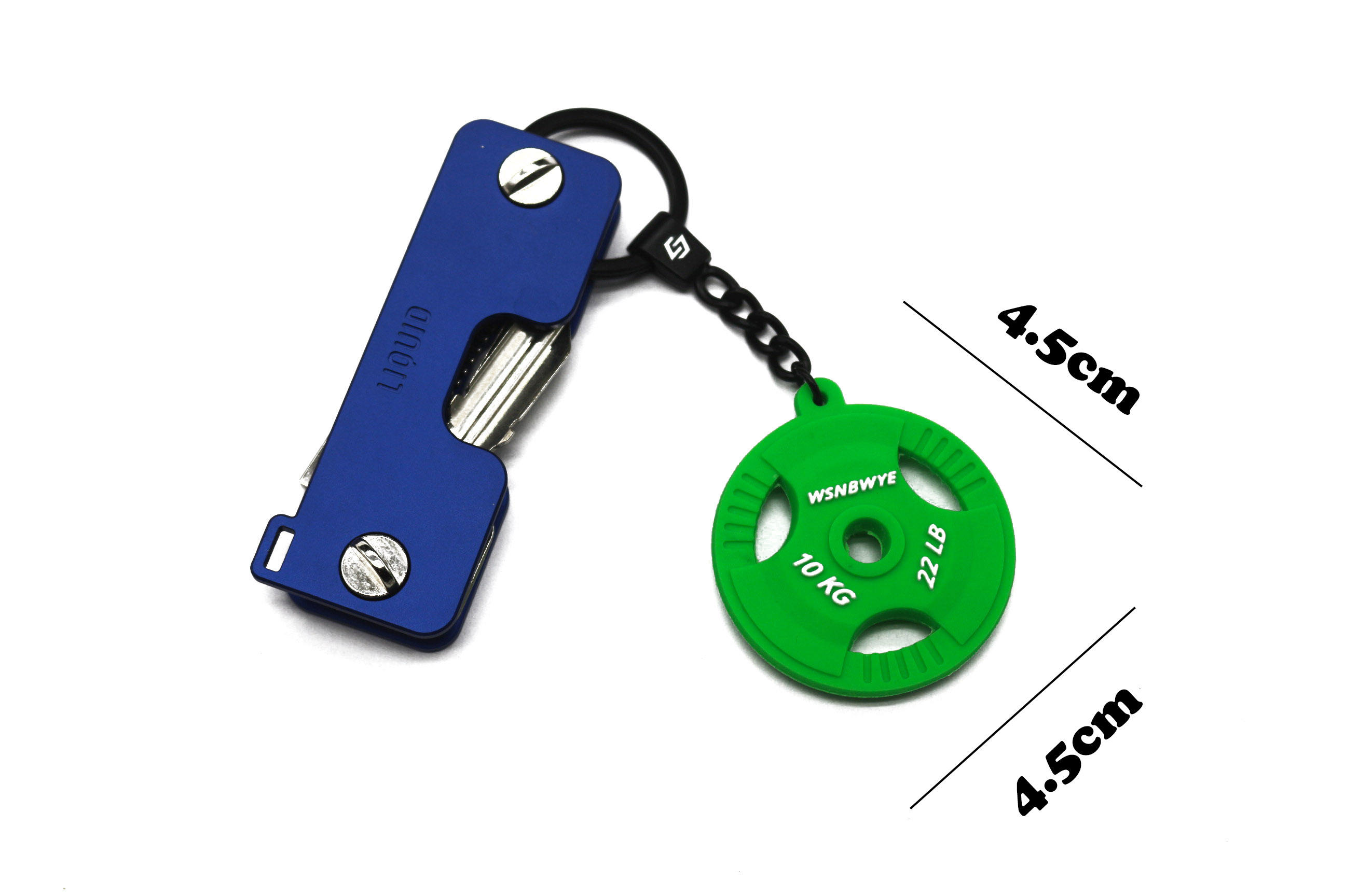 Factory Sales Key Ring Custom Logo Gym Barbell Rubber 2d Soft Pvc Keychain