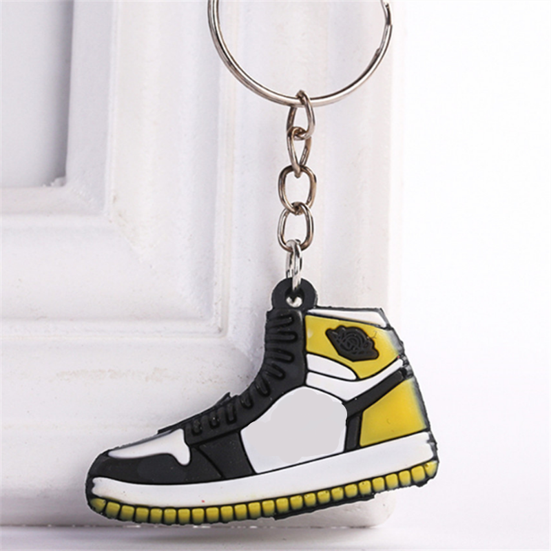 2D 3D Mini PVC Sneaker Key Chains Custom Key Chain Accessories Basketball Shoe Model Rubber Key Chains