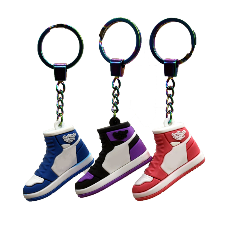 Creative Gifts 3D Basketball Souvenir Key Chain Shoes Soft Rubber Key Chains
