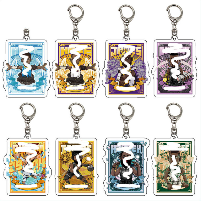 Creative Acrylic Key Chain Bag Pendant Llavero estrella de baloncesto Plastic Keychain