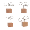 Creative Round Wooden Note Picture Frame Clip Table Number Wedding Photo Holder Photo Clip Memo Name Card