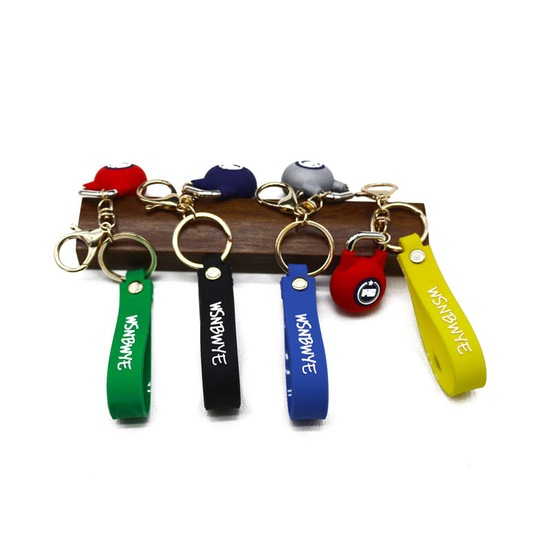 3D kettlebell model keychain rubber key chains custom Llavero con pesas rusas