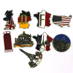 Factory Custom Personalised Sublimation Different Countries Souvenir World City Metal Fridge Magnet For Stickert