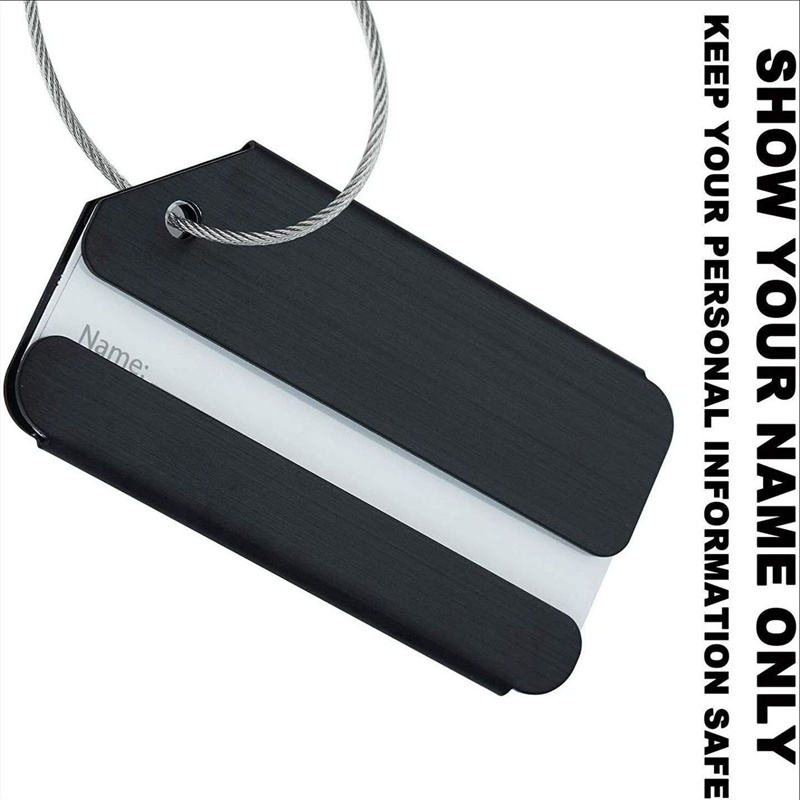 Amazon Hot Sale Luggage Tags Metal Custom LOGO Metal Sublimation Luggage Tag Metal Bulk Luggage Tag