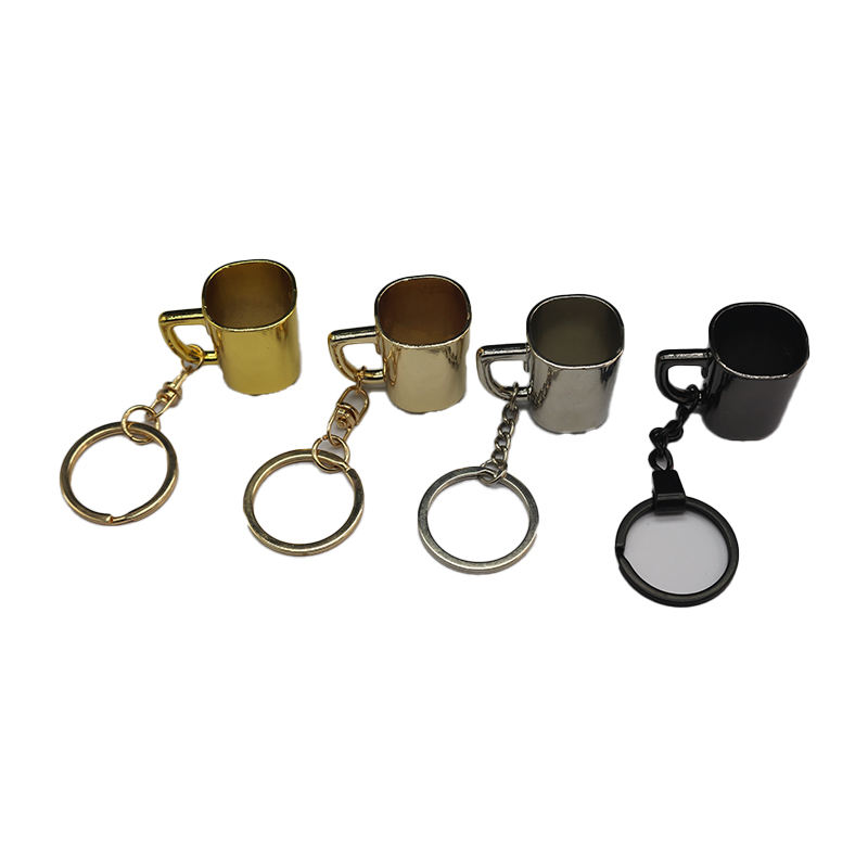 Creative coffee spoon cup Series pot kitchenware metal key chain tool key chain