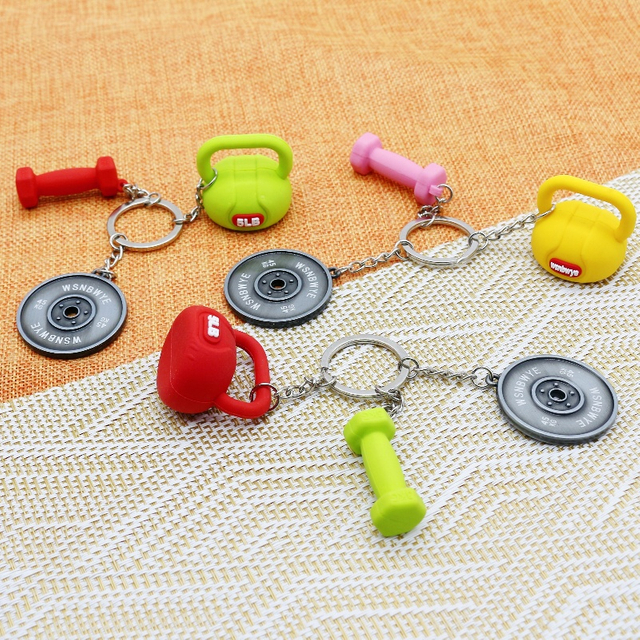 3D Llaveros Fitness Accessories Dumbbell 45kg Paint 50kg Set Lbs Keychain 1kg Dumbbell Keychain Dumbbell Gym