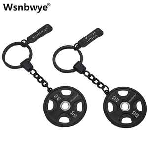 Wsnbwye High Quality Fitness Equipment Mini Weight Plate Keychain Metal Texture Multi-purpose Bright Fashionable Sports Practical Barbell Plate Keychain Colorful Dumbbell Barbell Plate Set Combina