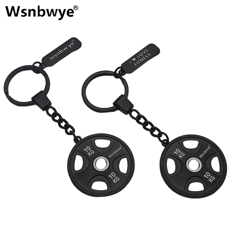 Wsnbwye High Quality Fitness Equipment Mini Weight Plate Keychain Metal Texture Multi-purpose Bright Fashionable Sports Practical Barbell Plate Keychain Colorful Dumbbell Barbell Plate Set Combina
