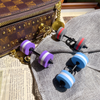 EVA Fitness Keychain Gift Llaveros Gym Themed Bumper Gym Plate Fitness Equipment Foam Grip Dumbbells Miniature Dumbbell Keychain
