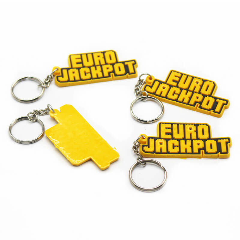 Personalized Design Phrase Rubber Keychain Custom