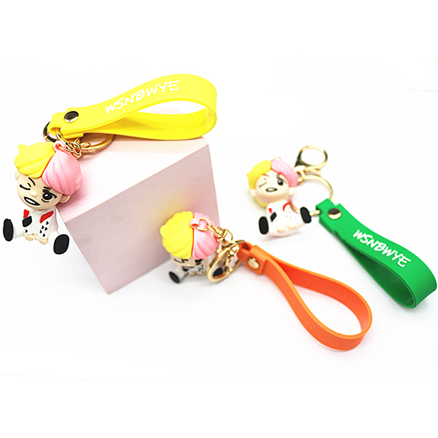 Pvc Kpop Doll Keychain Boy Keyring 3D Anime Character Keychain