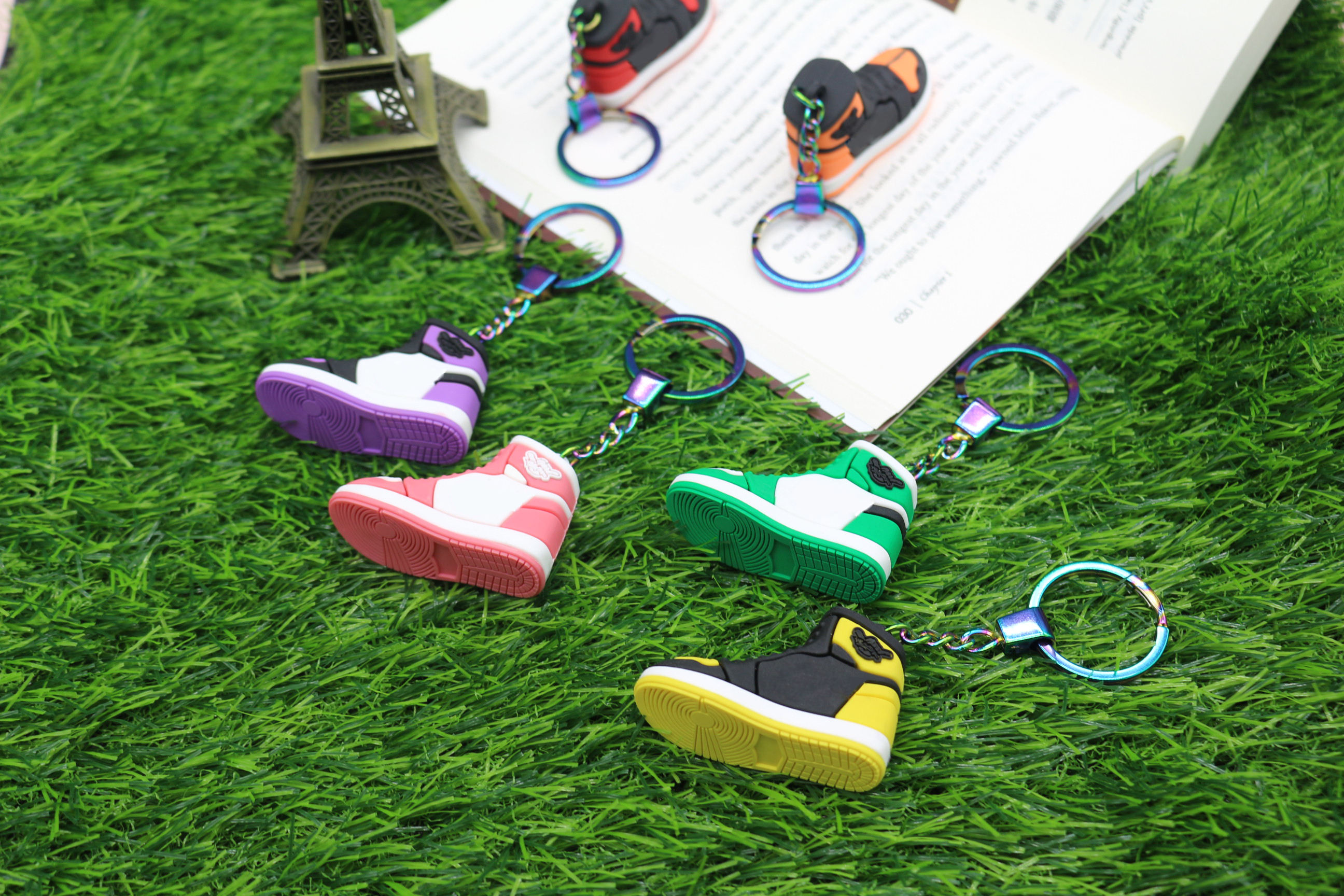 Creative Gifts 3D Basketball Souvenir Key Chain Shoes Soft Rubber Key Chains