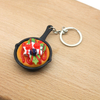 Kawaii Creative Realistic Customization Simulation Logo Food Model Cute Food Keychain Pendant Keyring Realistic Resin