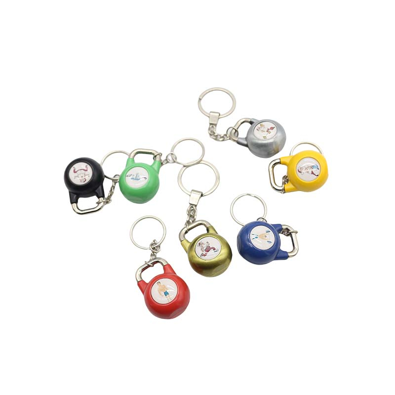 Winsnbwye Gym Color Fixed Kettle Bell 3D Metal Kettle Bell Metal Keychain