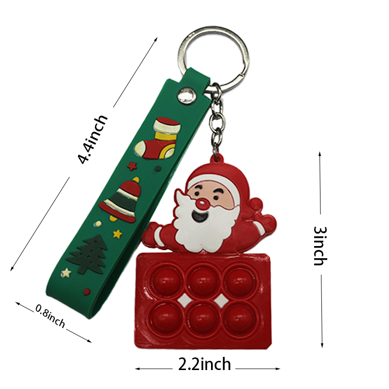 Pops Squeeze Toys Key Chain Fidget Toy Keychain Plastic Key Tree Kids Chains 3d Key Chain Christmas