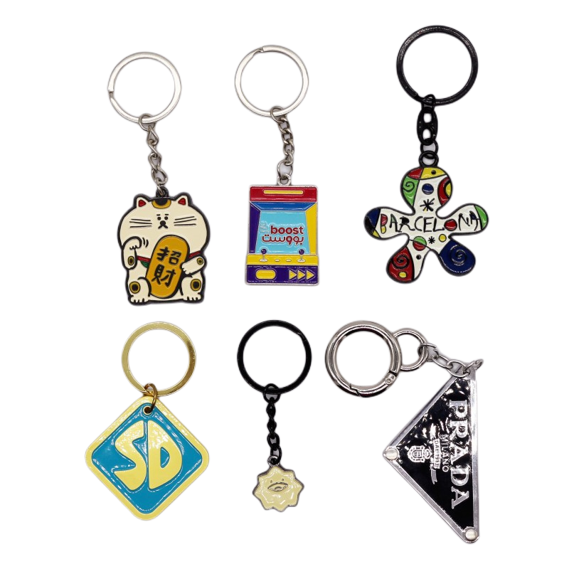 Manufacturers Cheap Metal Custom Soft Hard Enamel Key Chains Keyring Custom Enamel Keychain