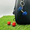 Personalised Gym Fitness Promo Gift Keyholder Fitness Custom 3d Rubber Llaveros Goma De Pesas Mini Dumbbell Barbell Keychain